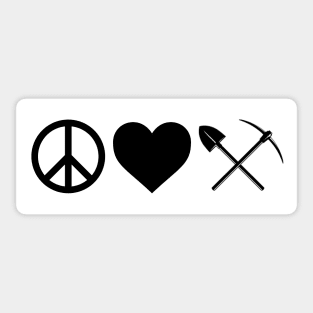 Peace, Love, and Rockhounding Sticker